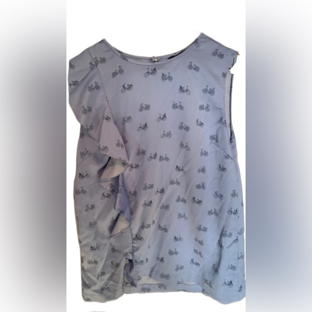 RW&CO. BIKE PATTERN BLOUSE 19” PTP